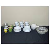 Great Condition Dining Ware, Mixing Bowls, Ramekins, Sake Glasses and Soup Bowls