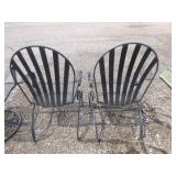 3 Metal Outdoor Chairs