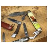 8 Vintage Pocket Knives - Browning - Stag - Sheffield