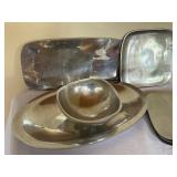 Assorted Vintage Nambe Trays, Platters and Bowl