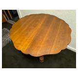 Vintage Wooden Scalloped Edge Accent Table