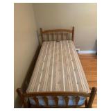 Vintage Twin Bed Frame with Headboard and Footboard