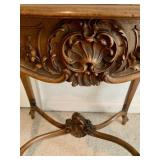 Mid-Century French Louis XV Style Table Hand Carved