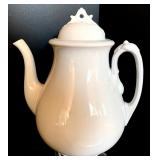 Variety of Vintage Serving Pieces, Including Pure White Grape Motif Teapot