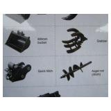 9pc Mini Excavator Attachment Set