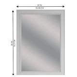 allen + roth Wrightsville 22-in x 30-in Framed Bathroom Vanity Mirror (Light Gray)