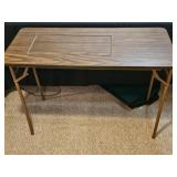 Vintage Folding Card Table with Wooden Top