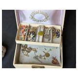 Lot of Jewelry, Decorative Boxes, Porcelain Teabag Caddy and Memorabilia