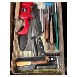 Assorted Knives and Sharpening Tools