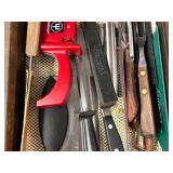 Assorted Knives and Sharpening Tools