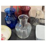 Collection of Antique and Modern Vases with Decorative Bowl and Teapot