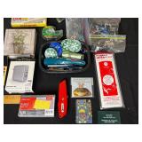 Assorted Office Supplies Lot with Rolling Ruler, Desk Organizers, and More