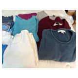 Assorted Lot of Sweaters, T-Shirts, and Tops Approximate SZs L - XXL