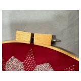 24 inch Wood Frame / Clamp with Quilt / Needlework Decor