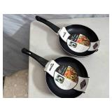 2 New Non-Stick Aluminum Frying Pans