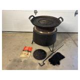 Demo Model Tiki Smokeless Firepit with Removable Cast Iron Cook Top