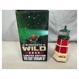 2023 MN Wild Hockey Lights and Sound Christmas Ornament