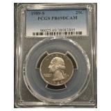 1989-S Washington Quarter Proof PCGS PR69 Deep Cameo