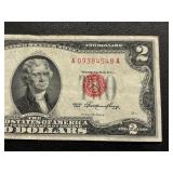 1953 Red Seal $2 Dollar Bill