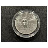 1986 100 Franc Statue of Liberty Silver Coin