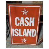 24 x 36 Vintage Cash Island Sign