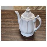 Antique Edwardian White Porcelain Teapot - TEdwards Maker