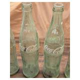 Lot of 8 Vintage Coca-Cola Bottles