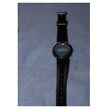 Black Digital Watch with Rubber Strap