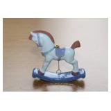 Lladro Porcelain Figurines - Girl with Flowers and Rocking Horse