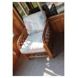 Rattan Accent Chair with Cushion