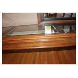 Wood and Glass Rectangular Coffee Table