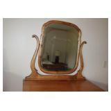 Vintage Wooden Dresser with Mirror