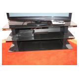 Black Glass TV Stand