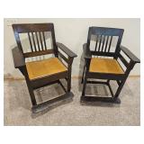 Fabulous Antique Mission Style Pool Chairs