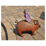 Folk Art Flying Pig Garden Art