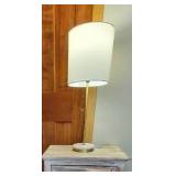 Brush Brass and Stone Table Lamp