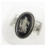 Wedgwood Cameo Sterling Silver Ring. Size 6 - 6.25