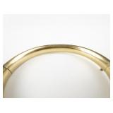 Carl-Art  Etched Yellow Plated Base Metal Bangle.