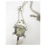 Nicky Butler  Prehnite & Gemstone Sterling Silver Swing Necklace .