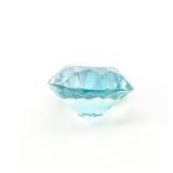 BLUE ZIRCON - 0.96ct. Round brilliant cut