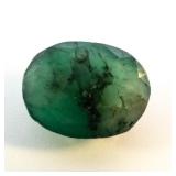 NATURAL MOSS EMERALD - 1.51ct. Oval brilliant cut