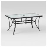 Room Essentials 6 Person Glass Rectangle Patio Dining Table