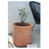 15 in. Clay Tall Modern Modesto Planter