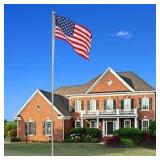 30 ft. Aluminum Flagpole with US Flag and Ball