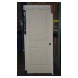 Jeld-Wen 28 in. x 80 in. 2-Panel Shaker Left-Hand Primed Hallow Core Wood Single Prehung Interior Door