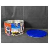 Decorative Blue Lid Metal Tin