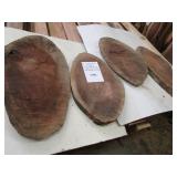 Four Walnut Ovals, 14" to 16"...