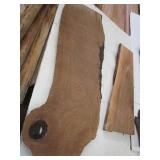 Four Assorted Walnut Slabs, 24" to ...