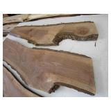 Five Matched Walnut Slabs, 36" Long...