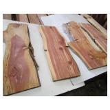 Four Matched Cedar Slabs, 32" Long...